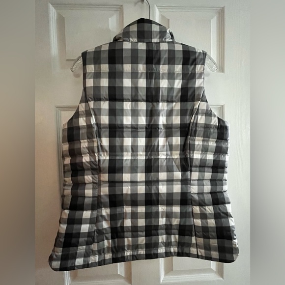 Lands' End/women’s NWT Black, White and Gray Checkered Women's Vest size S 6-8 - Picture 3 of 9